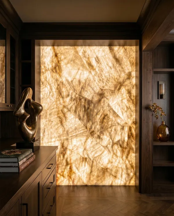 Backlit crystal wall feature Steamboat Springs